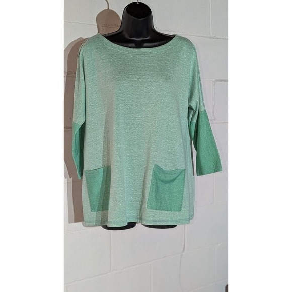 Great Cavalier by St Paul Green Tunic Top with Pockets Bow Detail Back Medium - Picture 1 of 4